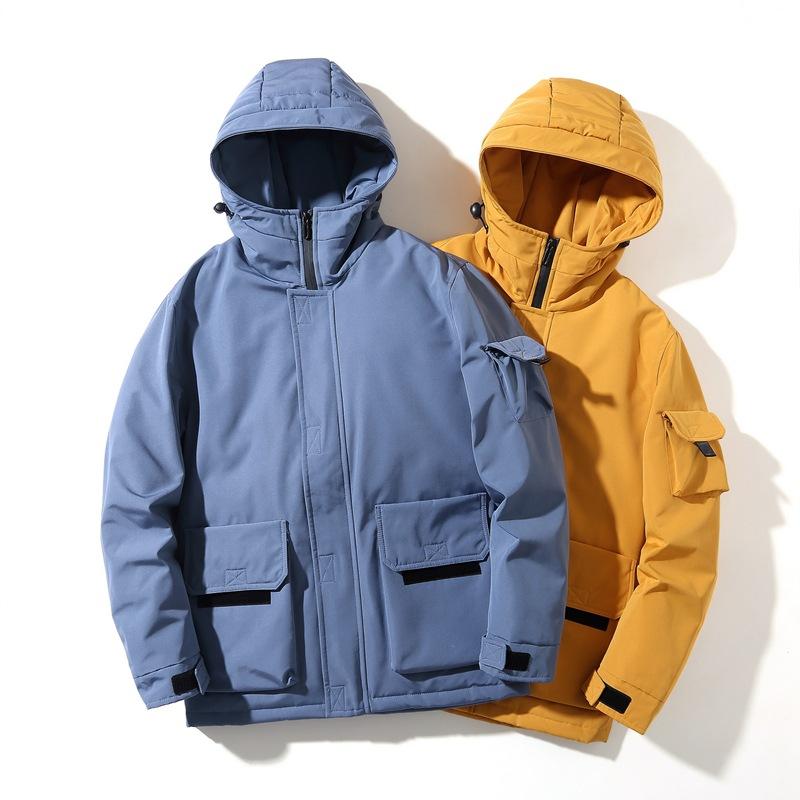Winter Hooded Men's Short Warm Casual Work Clothes Winter Coat