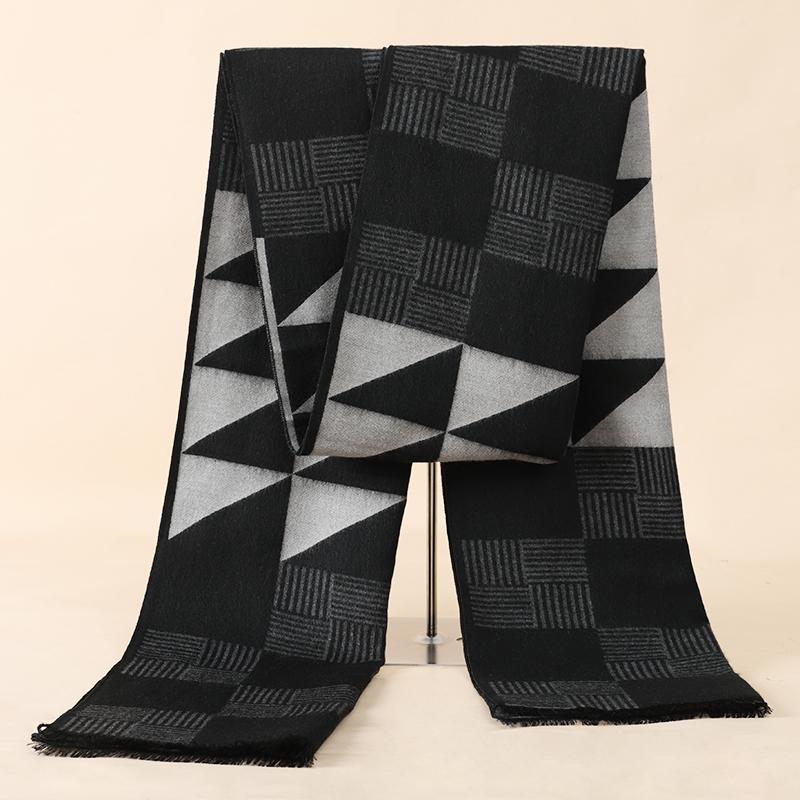 RUNMEIFA  Classic Autumn & Winter Warm Plaid Man Scarf Cashmere Wool Panama Soft Striped Long Scarf High Quality 40 Colors