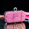 Evening Pink Clutch Designer Bags Women Luxury  Purse Bling Sequins Handbag  Fashion Shoulder Crossbody Small Phone Bag