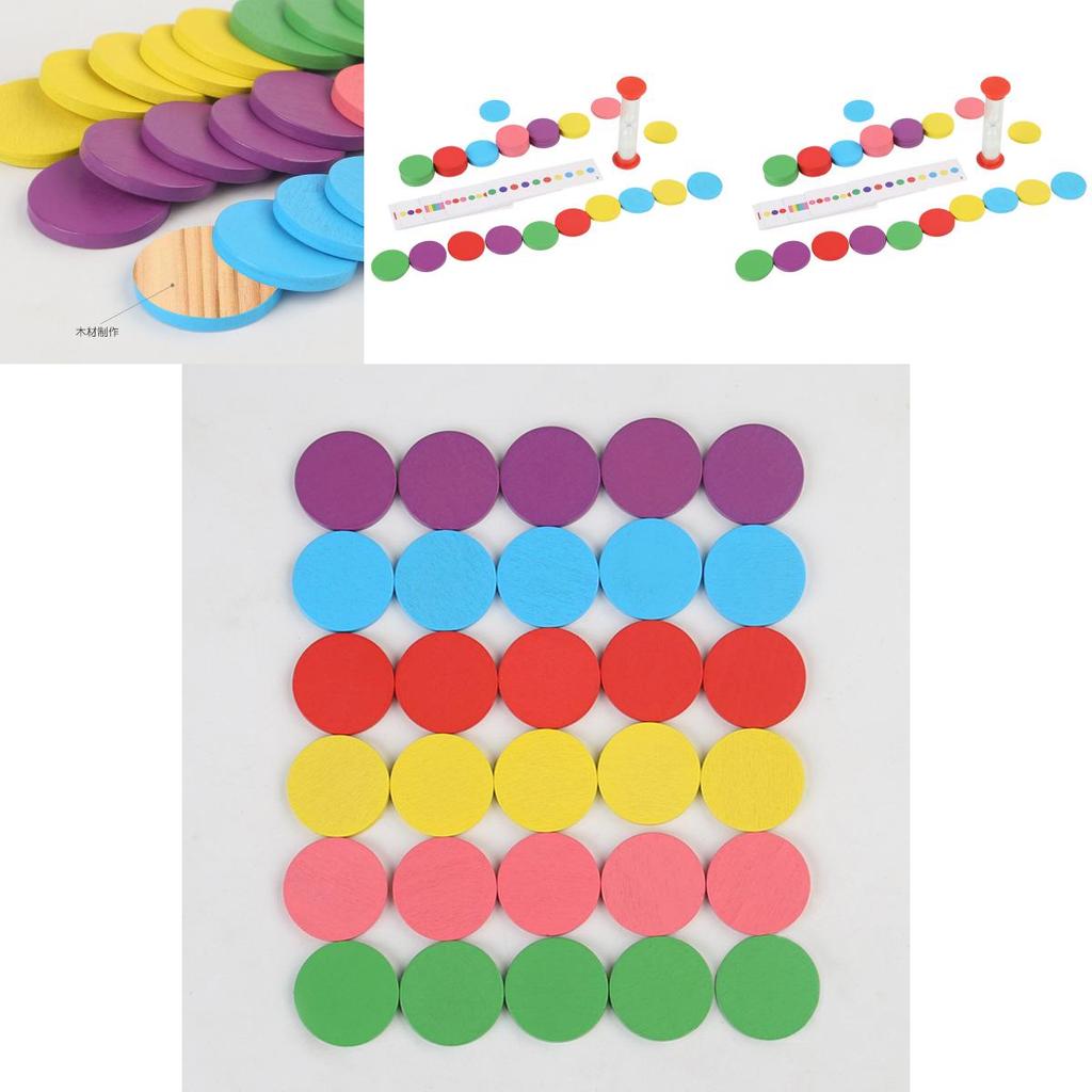 Wooden Shape And Color Recognition Memory Puzzle Toy For Parent Child Learning