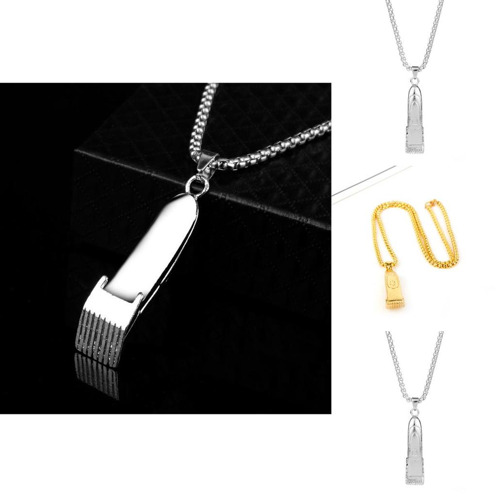Hair Clipper Metal Alloy Necklace With Pendant For Wedding And Employee Gift Use