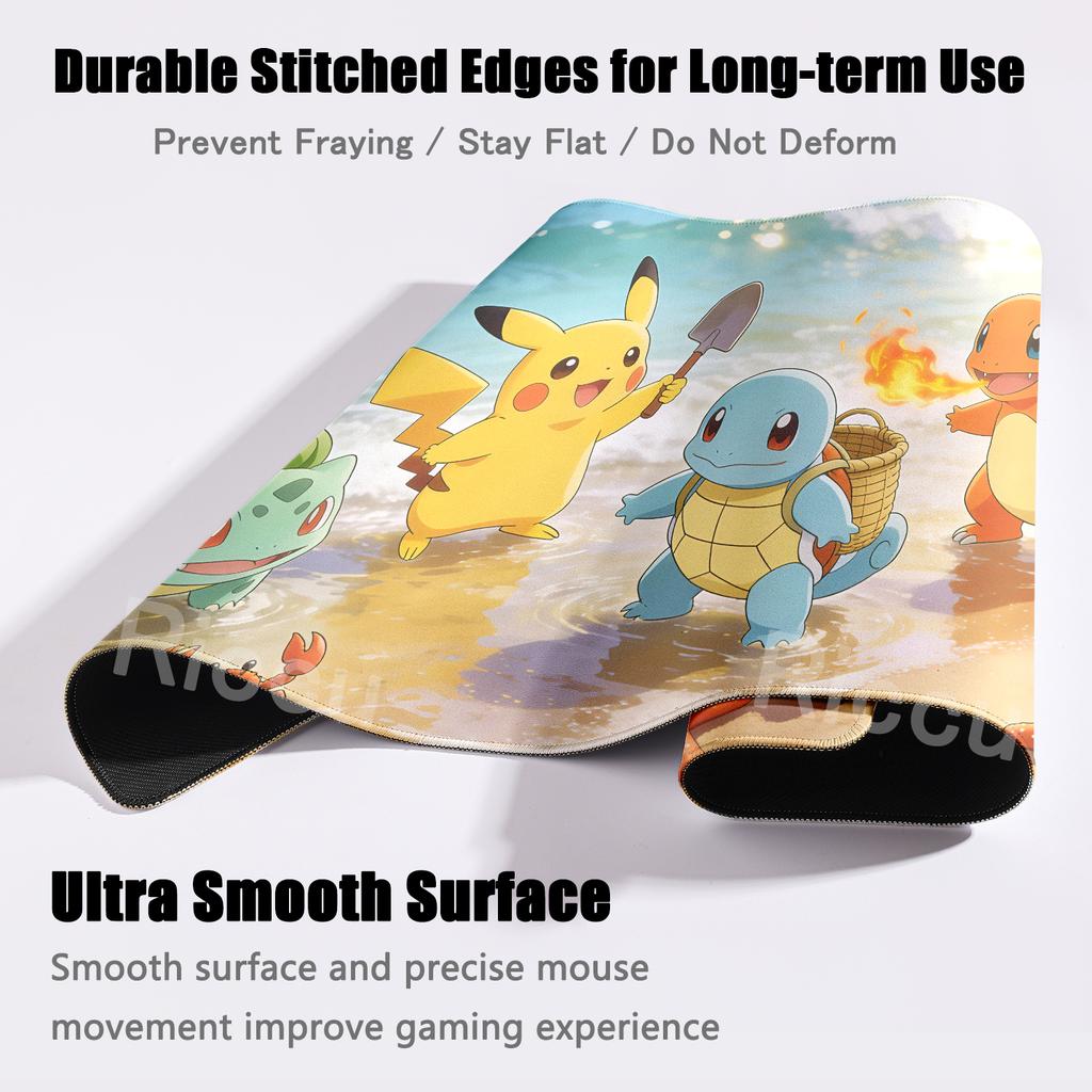 Mousepads Large Game Rubber Table Mat Computer Keyboard Pad P-Pokemon Pattern PC Offices Gamer Accessories Carpet Kawaii Deskrug