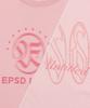 EPISODE UNTITLED Asymmetrical Graphic Crop Top Pink