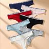 7PCS Women Thongs Sexy Underwear Low Waist Panties Girls Sport Briefs Cotton G-String Breathable Ladies Panty Female Lingerie