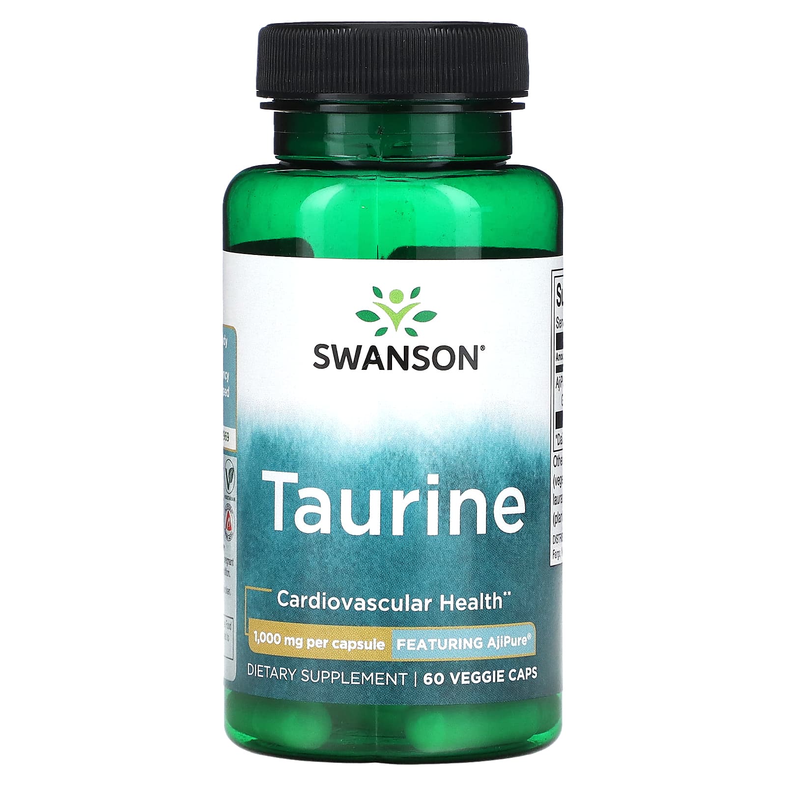 

Taurine, 1,000Mg, 60 Veggie Capsules