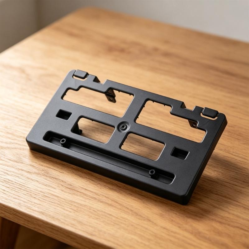 KB3Z17A385A Front License Plate Bracket, Black Plastic Plate Mount for Direct Replacement Service and Vehicle Front Plate Installation