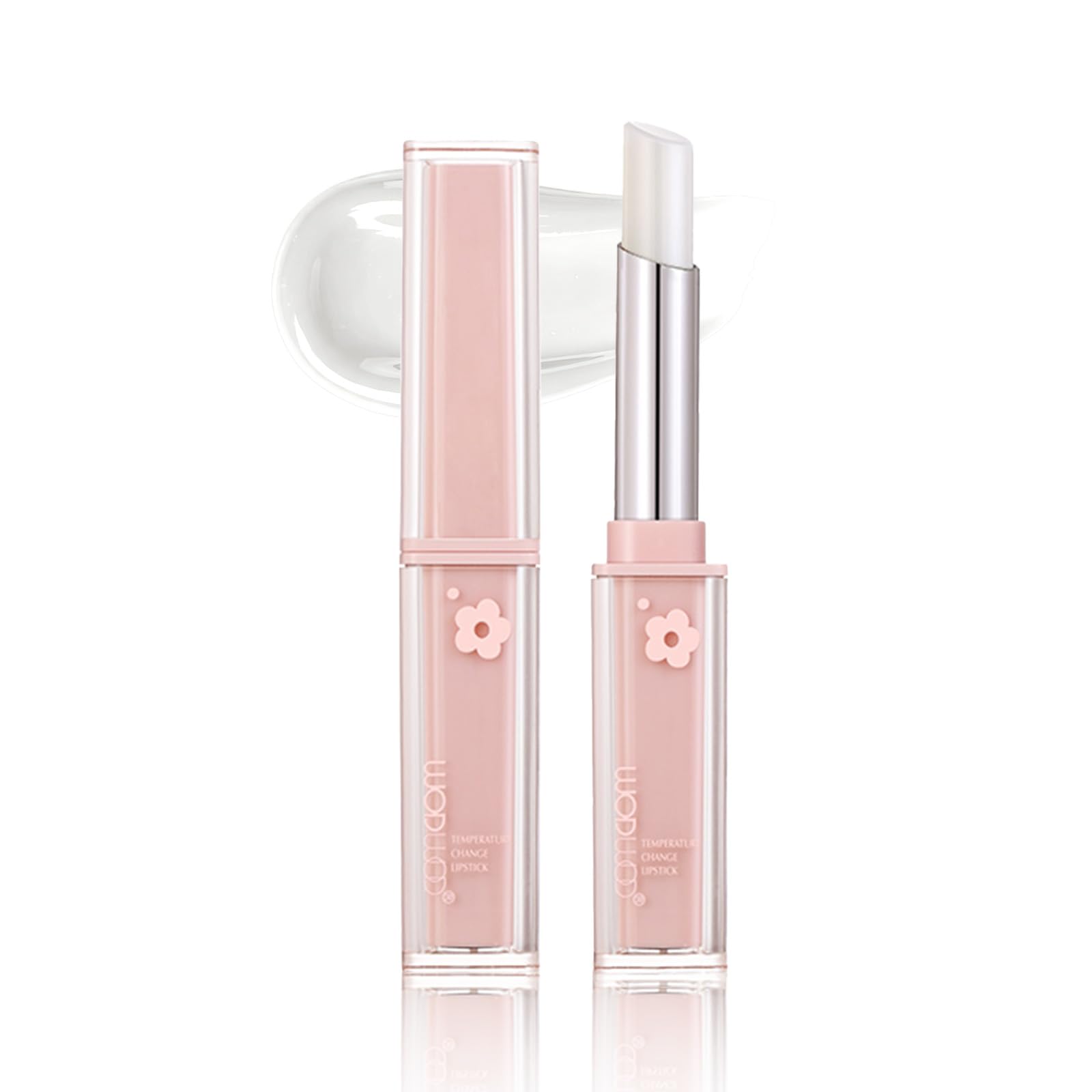 

Wirwody Heat-Sensitive Color-Changing Lip Jelly Lipstick - Moisturizing, Shiny, Transparent Lip Care - Women s - 01# Transparent White Moonlight