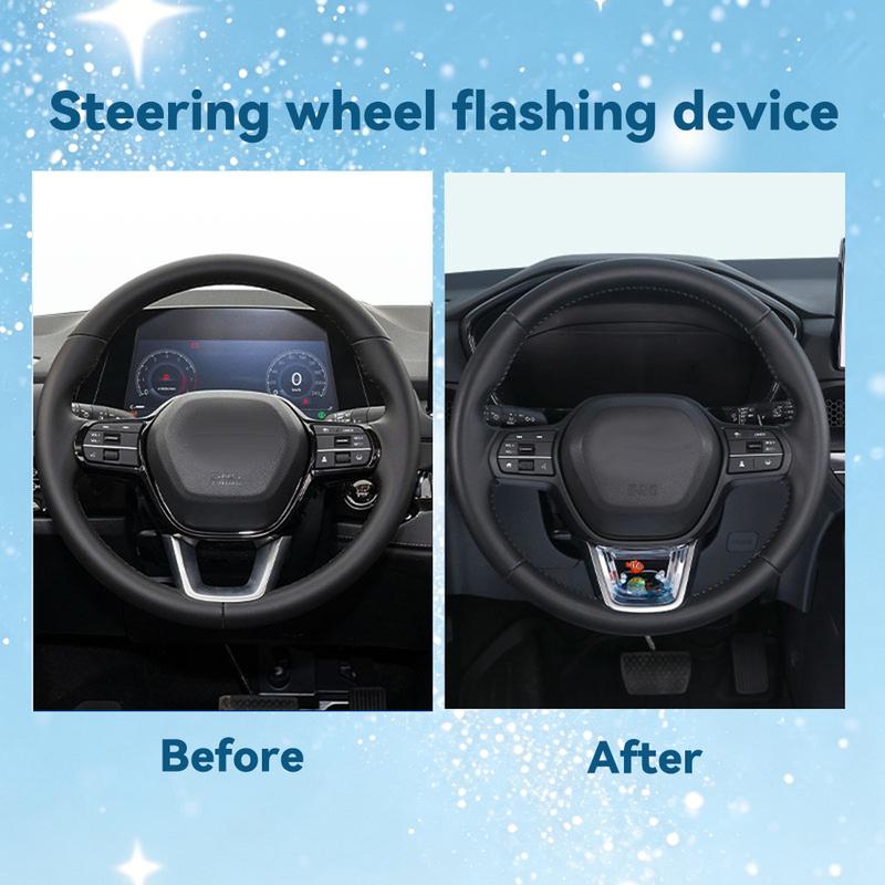 For Honda Steering Wheels Easy To Tall Durable Acrylic Shell Dynamic Sequ Stylish Upgrade Car Interior Accessories