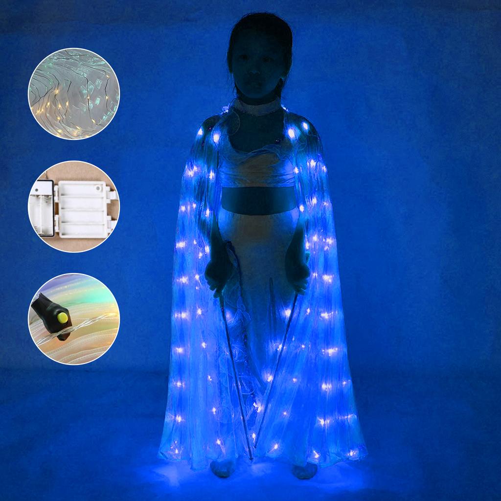 LED Wings Adult Children Costume Cape Circus Led Luminous Costumes Party Show Led Isis Wings Dancewear Performance Clothing