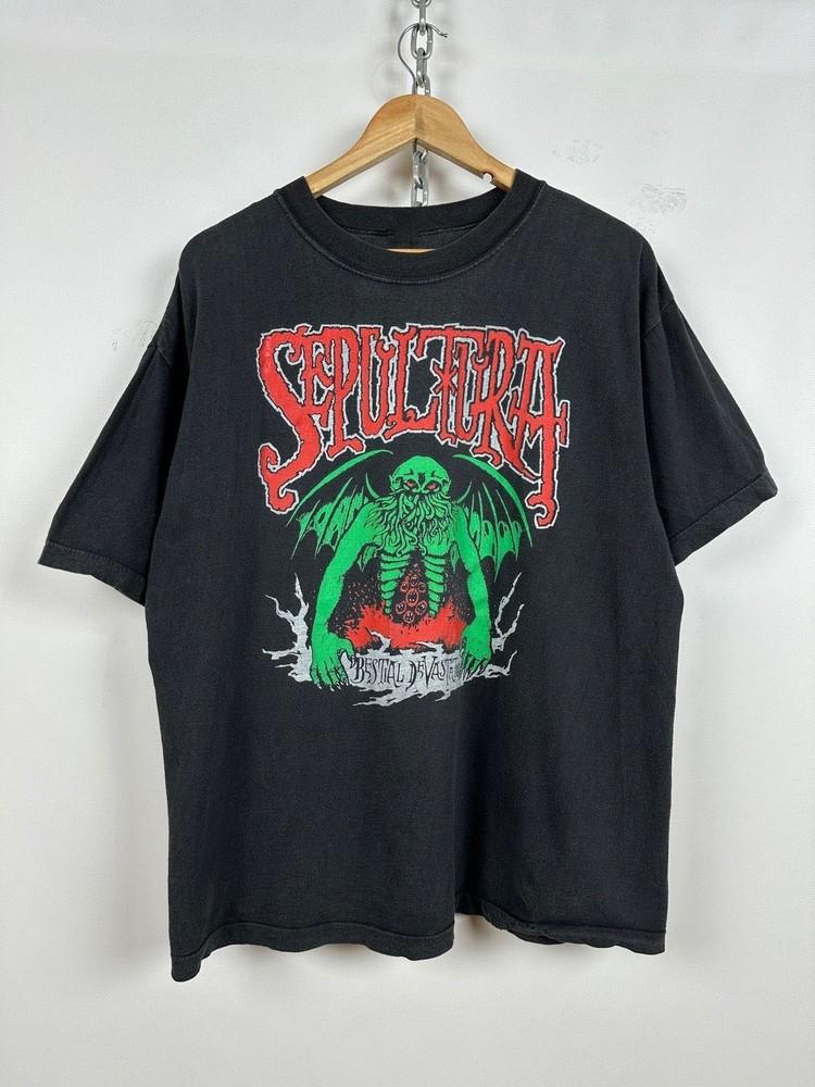 

1992 Vintage Sepultura Third World Posse Tour T-Shirt BO152 Unisex T-Shirt XL