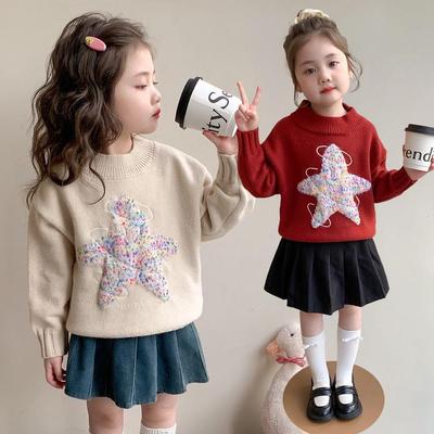 Meng Tangtang Winter Knitwear: New Year Baby Base Layer, Children's Thick Korean-Style Autumn Sweater for Girls