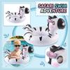 Flotteur de piscine gonflable avec poignées Design animal Anneau de natation pour enfants Jeux d'eau d'été Jouet de plage Matériau PVC durable