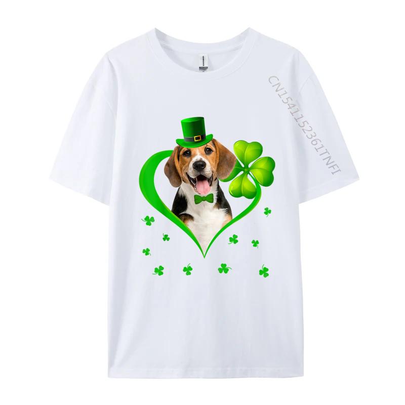 Beagle Dog St Patricks Day Tshirt Pride Gift Present Tee Funky Print T Shirt Cotton Men Tops Tees Birthday Gift