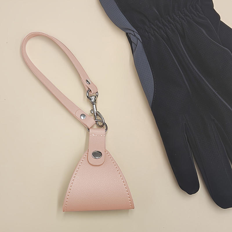 2PCS Portable Vintage Leather Bag Glove Holder Clip with Lanyard Hat Clip for Travel on Bags Outdoor Beach Women Accessories