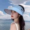 Wide Brim Outdoor Summer Sun Protection Hat with USB Fan Cooling Cap for Hiking Camping