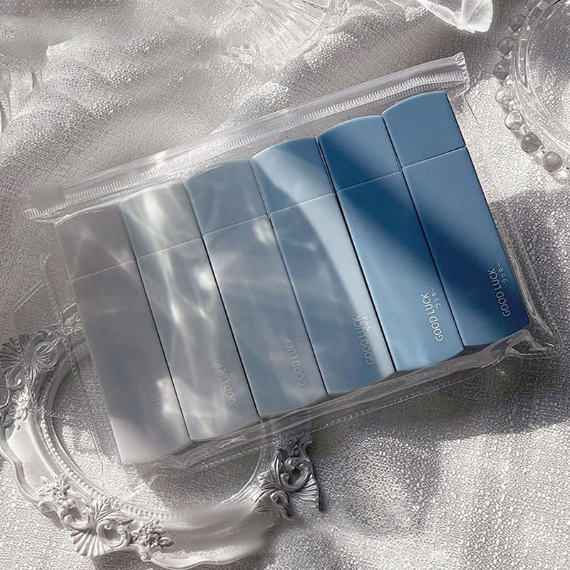 

6 шт./компл. ленты для коррекции стиля Ins, студенческие простые портативные милые корректирующие ленты синий