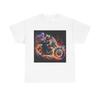 Unisex Erwachsenen T-Shirt Feline Sensenmann Motorrad Kunstwerk Katzenknochen Biker NEU