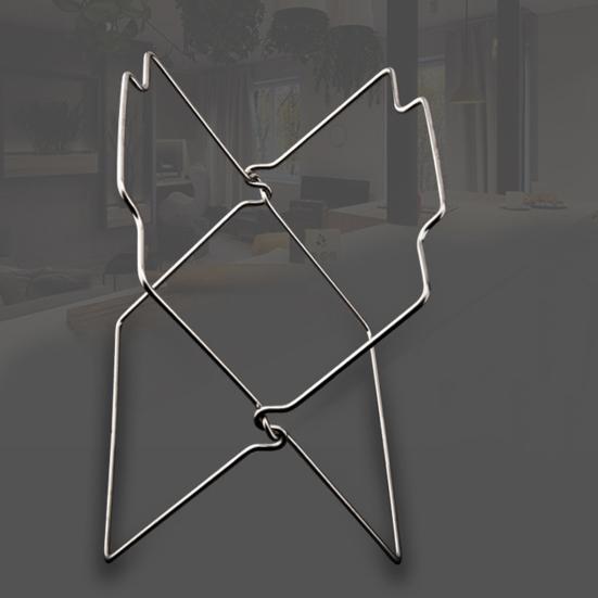 Stainless Steel Garbage Bag Holder Hanging Design Folding Structure Versatile Folding Waste Bin Stand No-installation Garbage Holder