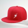 Lightning Bolt Graphic Flat Brim Snapback Cap Polyester Adjustable Outdoor Unisex Baseball Hat