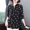 Polka Dot Shirt Women's New Summer Short Sleeved Bottoming Shirt Mom's Tshirt Half Sleeved Top S-5XL