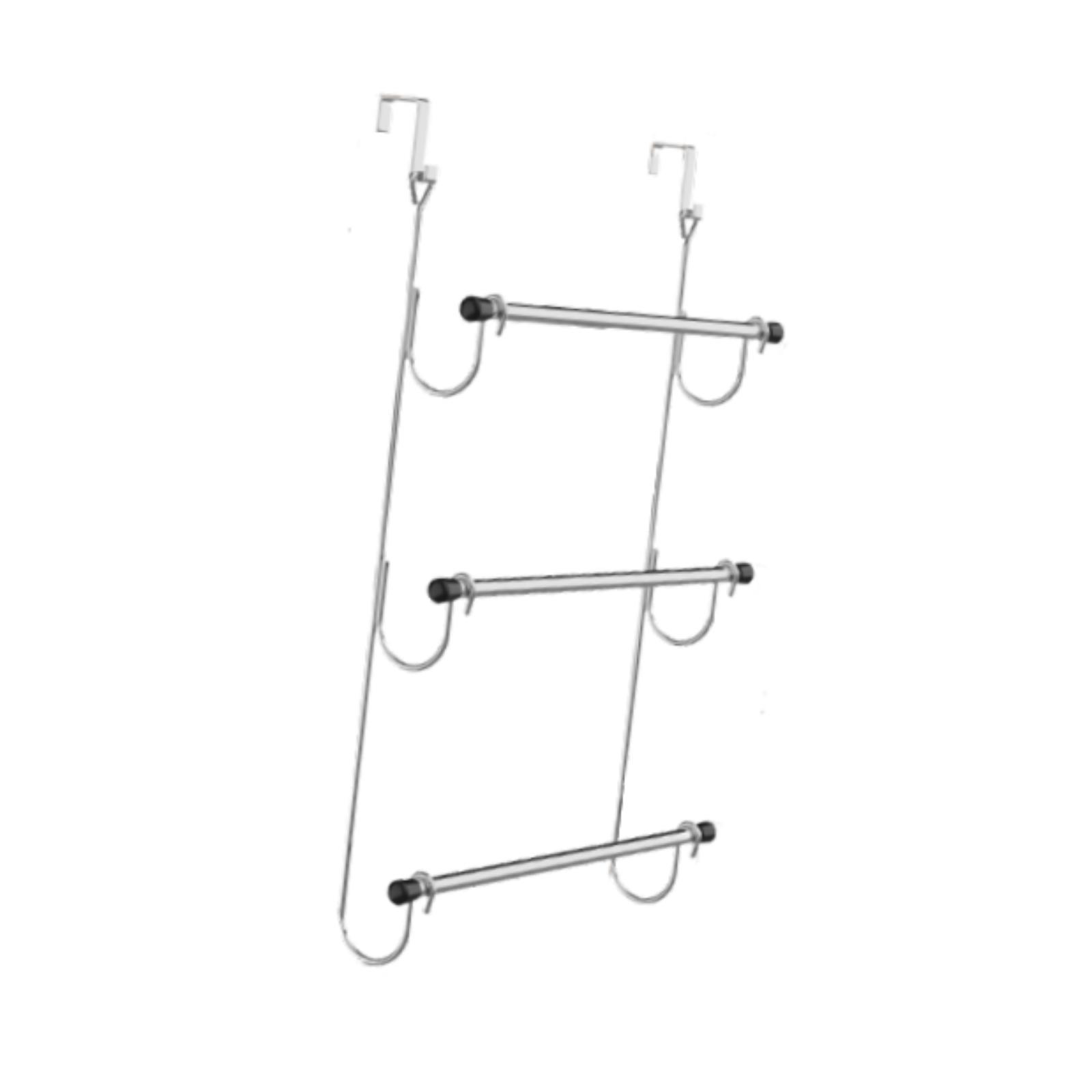 

over The Door Towel Bar No Drill Space Saving Keep Tidy Multiuse over Door Towel Storage Holder for Kitchen Dorm Laundry Room срібний