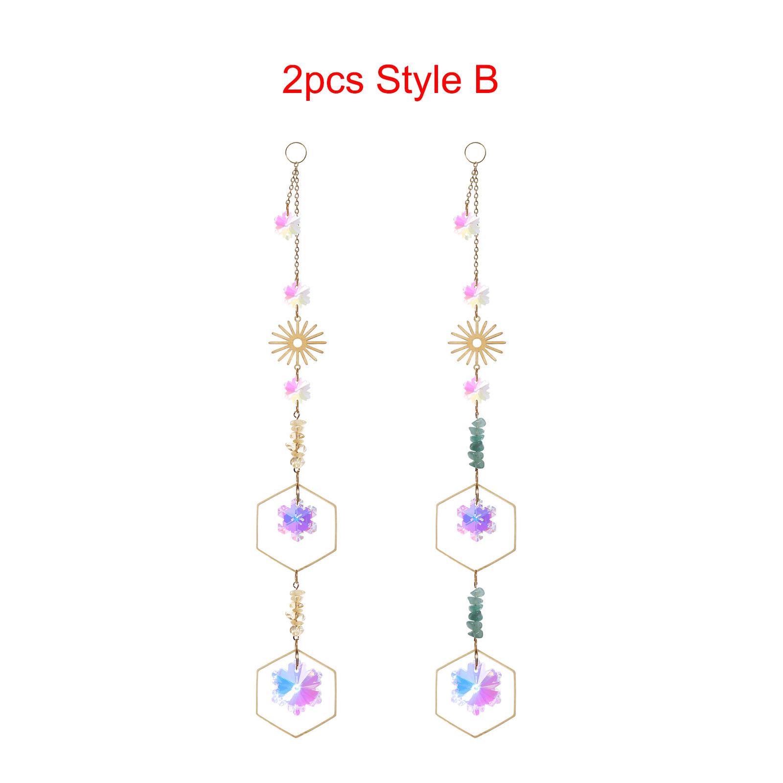 

Angel Snowflake Shaped Crystal Pendant Ab Color Ornament Starfish Sun Catcher Hanging Decor For Kidsation For Garden