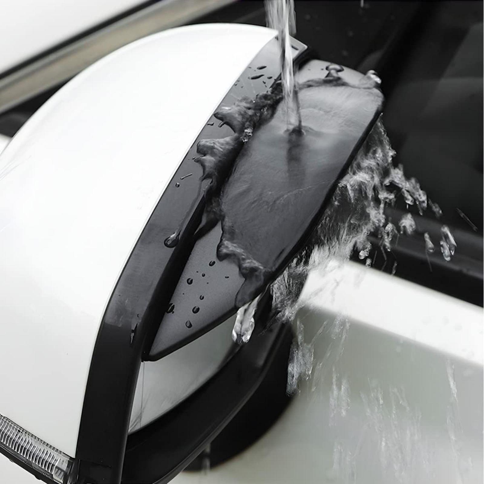 

Carbon Fiber Car Mirror Rain Visor - Rearview Mirror Rain Shield One Size чёрный