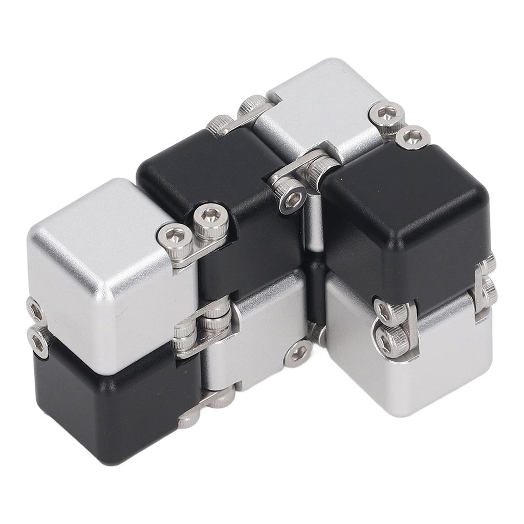 Stress Anxiety Relief Toy Adults Hand Held Puzzle Sensory Finger Flip Blocks Toy for ADD ADHD Black