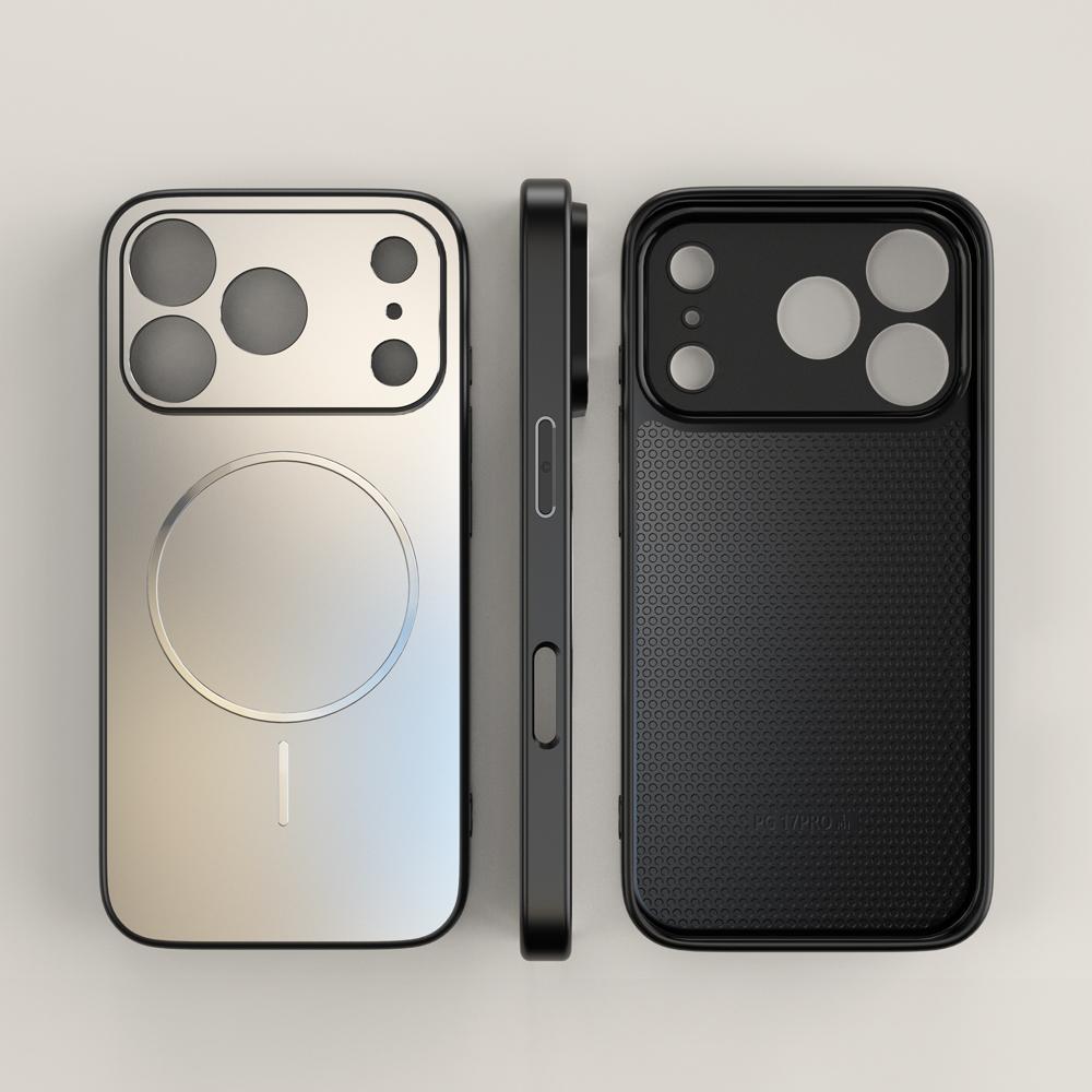 

Case for IPhone 17 Pro Max Magsafe Magnetic Phone Case for IPhone Air 16 15 Pro Matte PC +TPU Shockproof Protection Cover Bumper iPhone Air серебряный