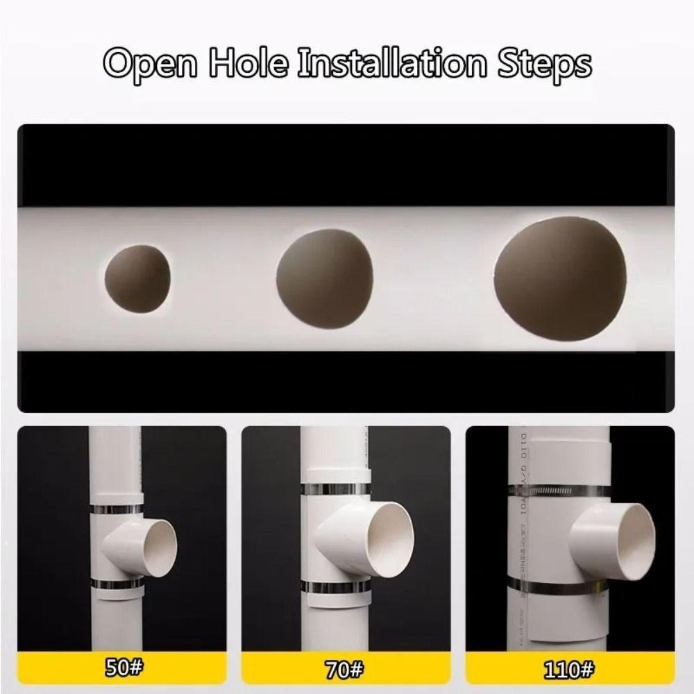 Accessori Idraulici Industriali PVC Gomito a T Aperto Giunto Tubo 50/75/110mm Bianco Tubo di Scarico Adattatore Connettori Tubo Casa Esterno