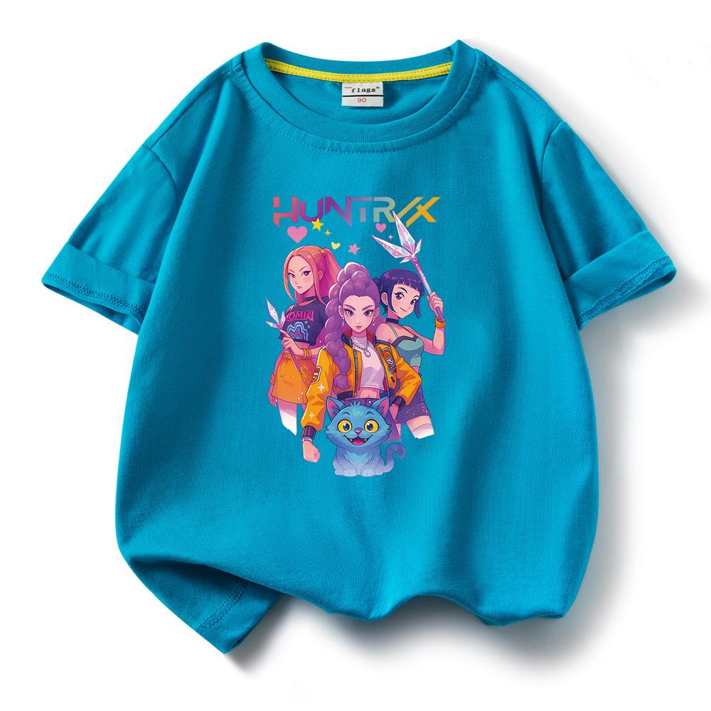 KPop Demon Hunters Children's Cotton Cartoon T-Shirt