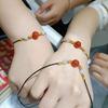 Acacia Bean Natural Red Agate Bracelet Bead Couple Lanyard Necklace Hand Rope Pendant Zhou Da