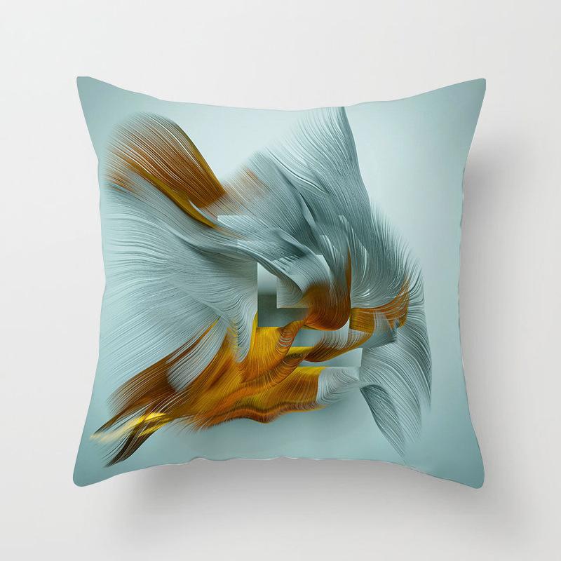 Abstract Art Patterns Throw Pillow Cover With Short Plush Print For Living Room Sofa Decoration Cushion Cover Pillow Covers