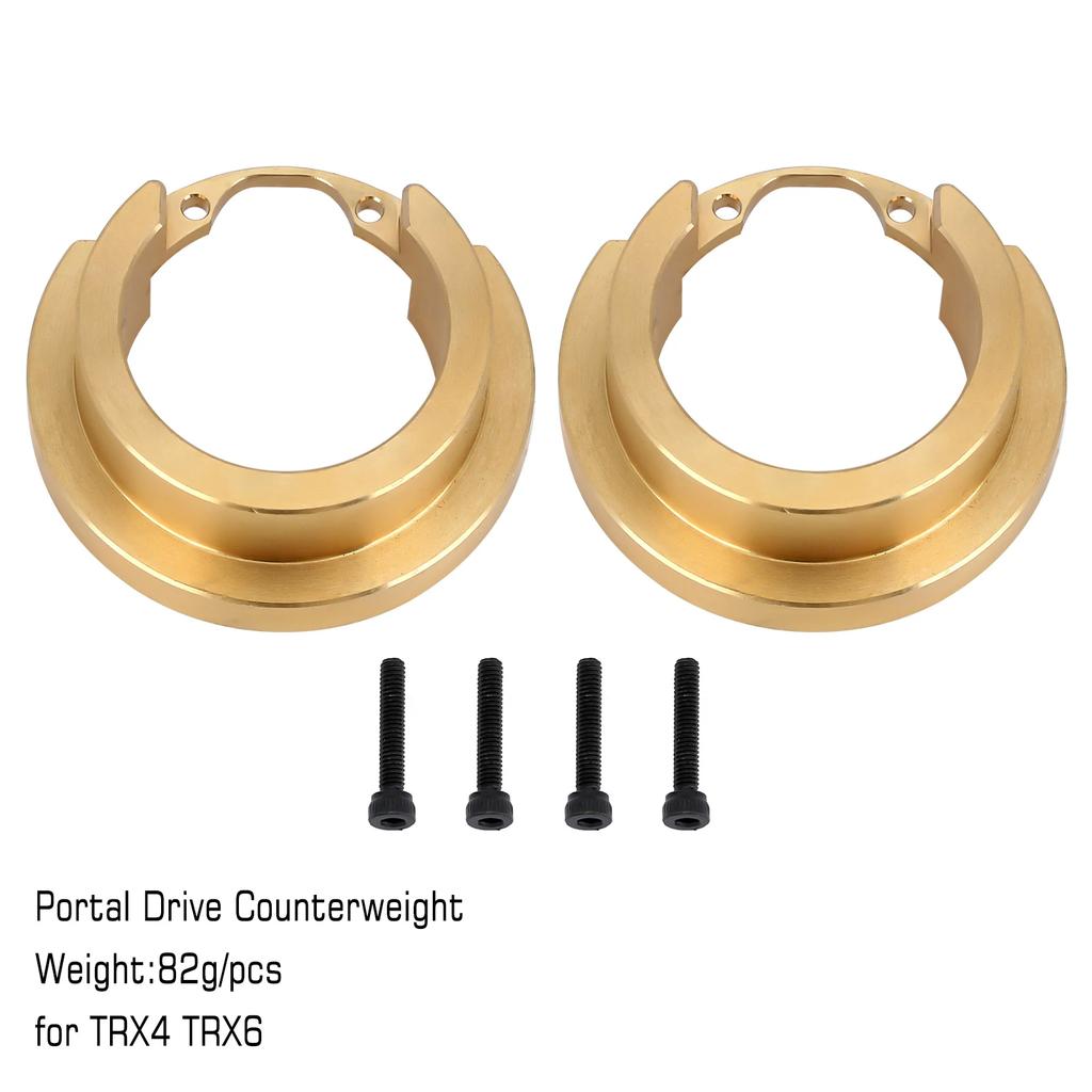 INJORA Heavy Brass Counterweight Portal Drive Housing Bumper Holder Axle Mount for RC Crawler TRX4 TRX-4 TRX6 Upgrade Parts