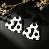2026 New Style Black Polka Dot Acrylic Dangle Earrings – Niche, High-End, Light Luxury Design