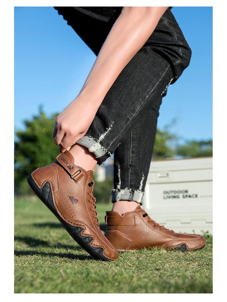 Octopus Men's Plus Size High-Top Martin Boots - Spring/Summer Casual Ankle Boots