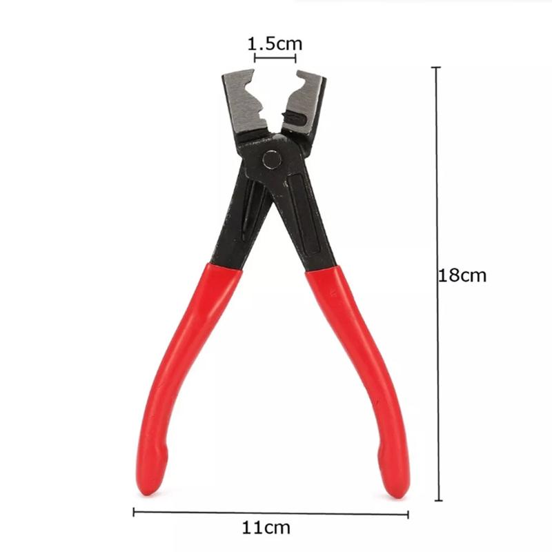 100pcs Single Ear Stepless Hose Clamps Assortment Rings Stainless Steel with Ear clamp plier for Auto/Home Appliance/Pipe