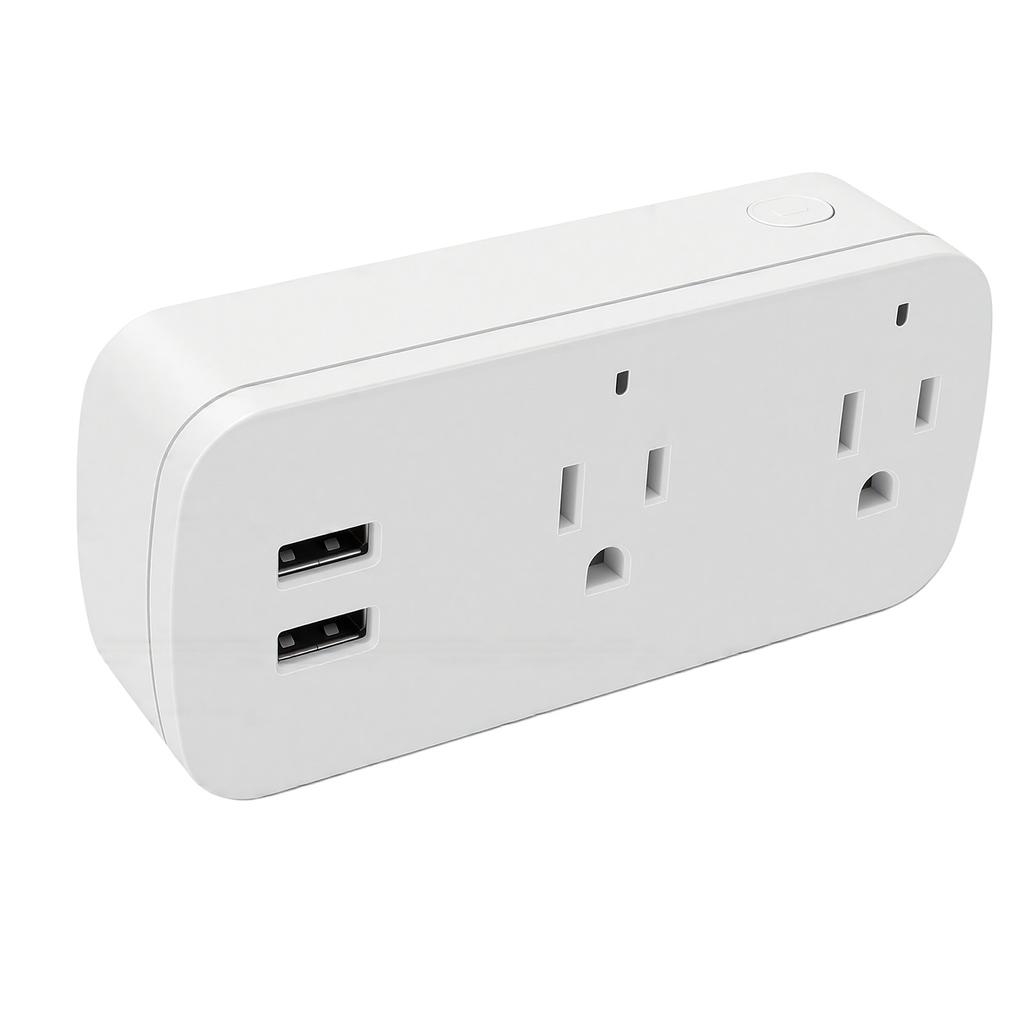 Smart Plug WiFi Bluetooth Voice Control 2 AC Outlets 2 USB Ports Surge Protector Outlet Extender for Bedroom Living