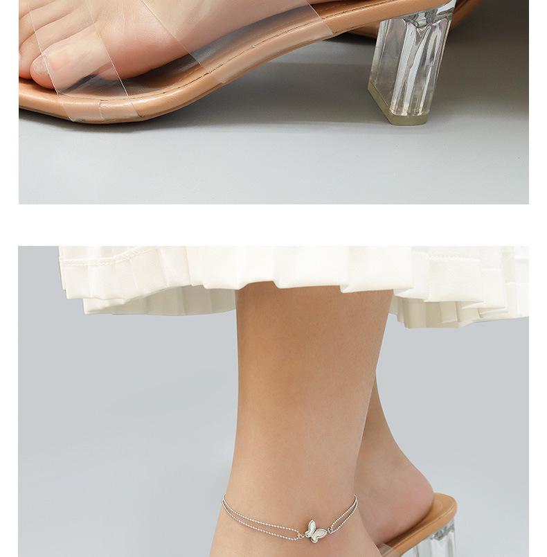 18K Gold-Plated Stainless Steel Butterfly Anklet for Women