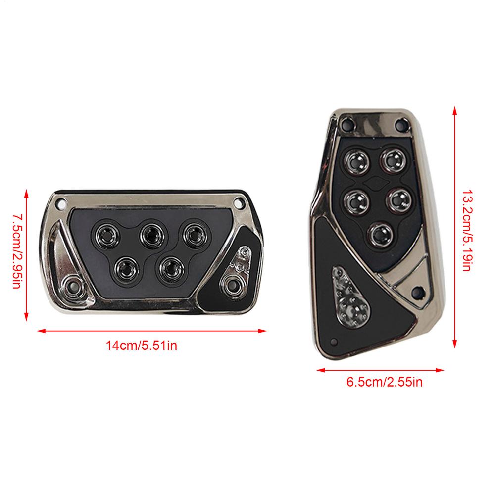 

Anti-Slip 2pcs Set Car Foot Brake Pedals Cover Fuel Gas Foot Pad Set Kit Universal Car Pedal Covers Kits For Car Modification чорний
