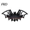 Decorative Wall Corner Mount Halloween Wooden Bat Shelf, Black Mounted Candle Holder Stand, Gothic Hanging Shelf Decor Display Rack for Home
