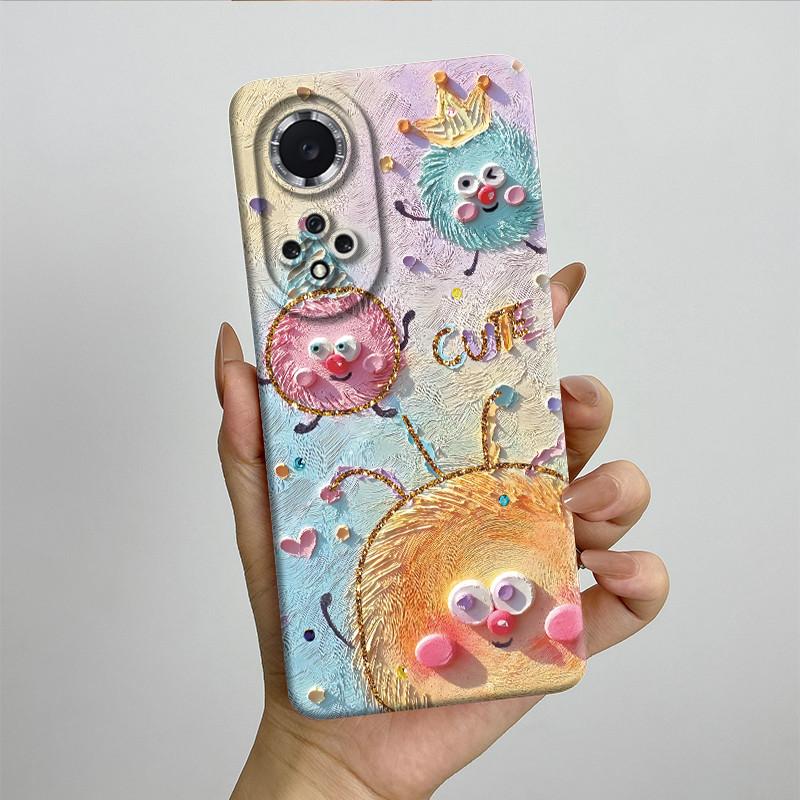 For Huawei Nova 9 / Honor 50 Phone Case NAM-LX9 NTH-NX9 Soft Silicone Sweet Painted Protective Back Cover Cute Printed Casing