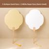 Thiened Blank Xuan Paper Calliaphy Fan DIY Material Kit Hand-Painted Cultural Creative Fan round ape Bamboo Frame