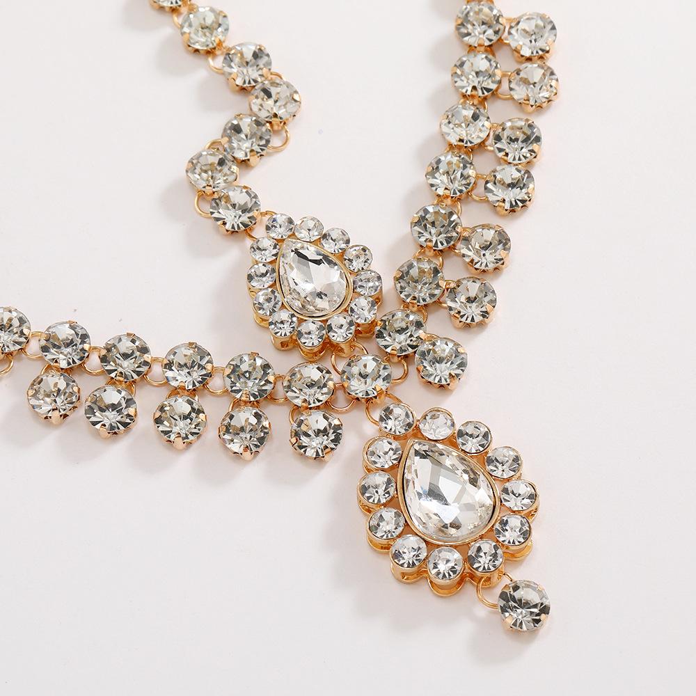 Water Drop Pendant Forehead Chain, Women'S Fashion Temperament Water Drill Bit Chain Hair Accessories