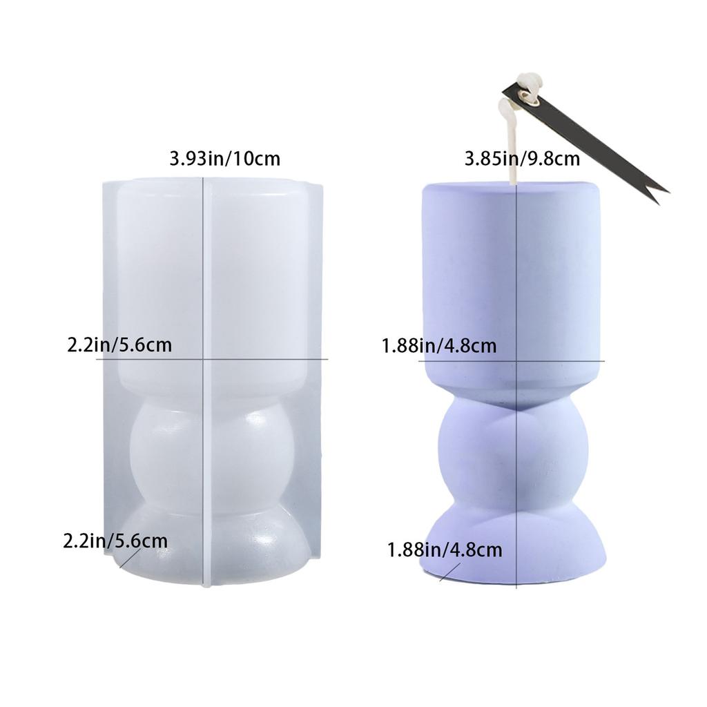 Unique Candle Holder Molds Crafting Molds Round Shape Candle Base Moulds Silicone Texture for Crafting Candlesticks