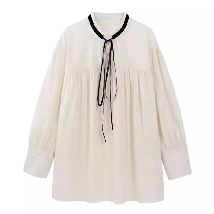 

Early autumn new Japanese round neck doll skirt loose bubble sleeve short shirt dress fairy skirt XL абрикосовий
