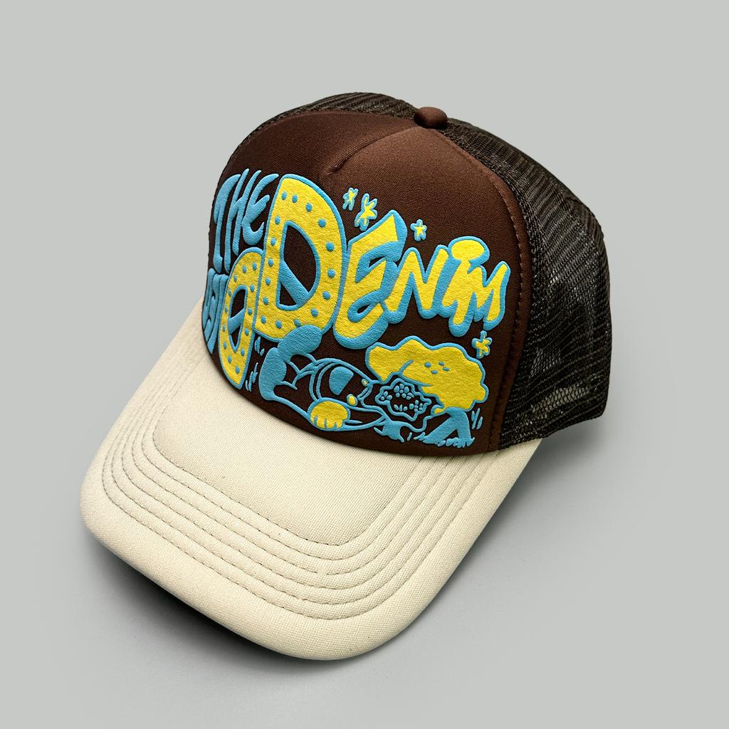 New Unisex Interesting 3D Printed Letter Baseball Hats Sunshade Cartoon Breathable Color Block Trucker Caps Mesh Versatile ins
