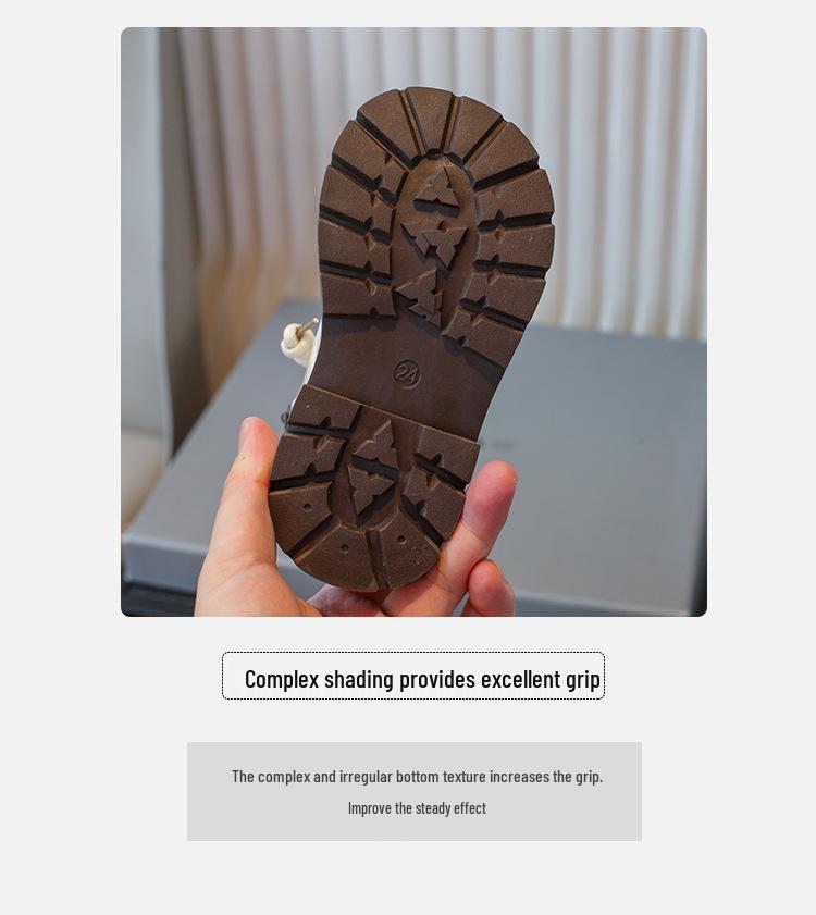 Dziewczęce aksamitne botki do kostki z cyrkoniami - Zapinane na zamek z boku, Jesień/Zima