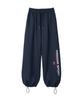 PRINOAR Sports String Single-Pleat Wide Pants - Navy