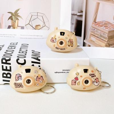 Pendant Camera Keyring Capybara Hanging Ornaments Key Accessory Projection Camera Keychain  Gift